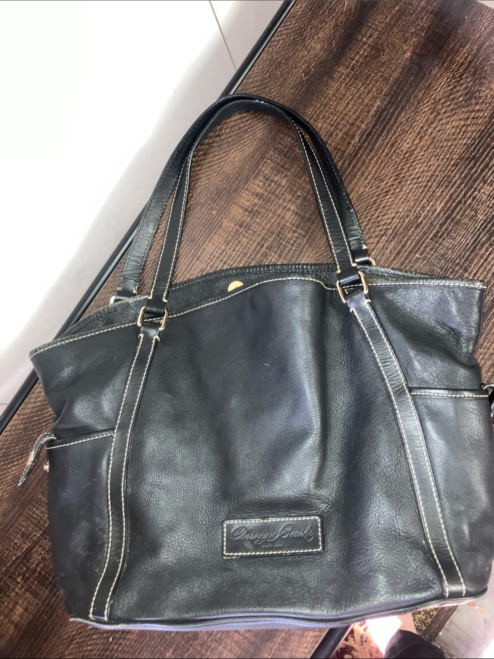 Dooney and Bourke Black Leather large Tote Bag